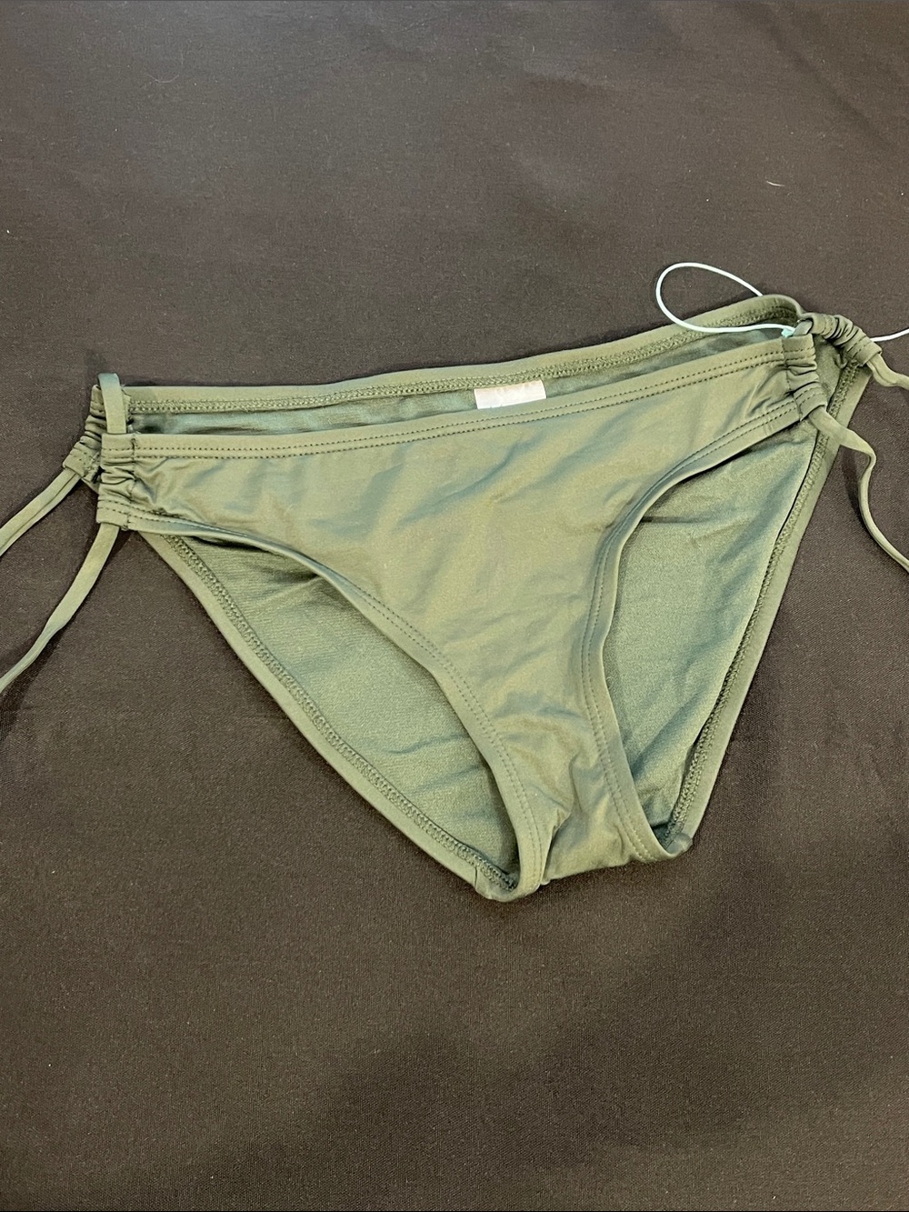 Kona Sol Olive Green Tie-Side Bikini Bottoms